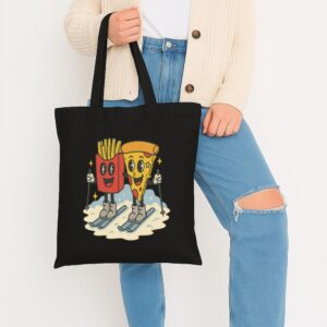 Tote Pizza French Fry 7 Black