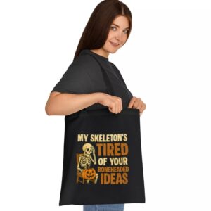 Tote Skeleton S Tired 2 Black
