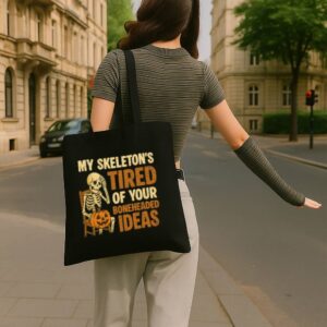 Tote Skeleton S Tired 4 Black