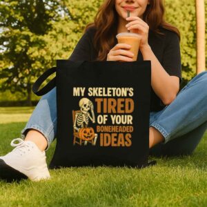 Tote Skeleton S Tired 8 Black