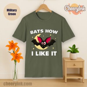 Tshirt Bats How I Like It Military Green