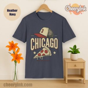 Tshirt Chicago Pizza Baseball Heather