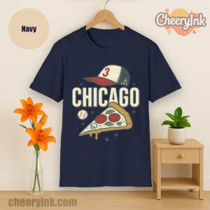 Tshirt Chicago Pizza Baseball Navy