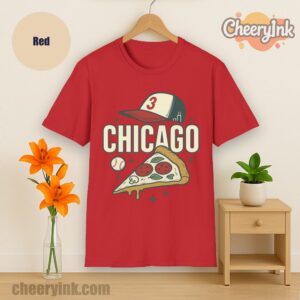 Tshirt Chicago Pizza Baseball Red