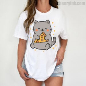 Tshirt Cute Cat Pizza 1 T