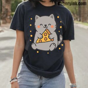 Tshirt Cute Cat Pizza 10 T