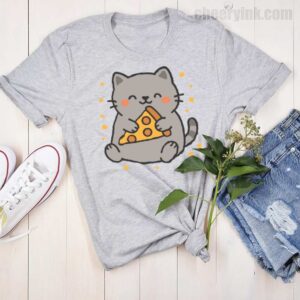 Tshirt Cute Cat Pizza 15 T