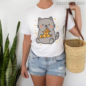 Tshirt Cute Cat Pizza 2 T