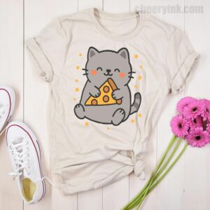 Tshirt Cute Cat Pizza 22 T