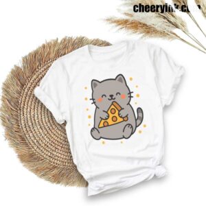 Tshirt Cute Cat Pizza 28 T