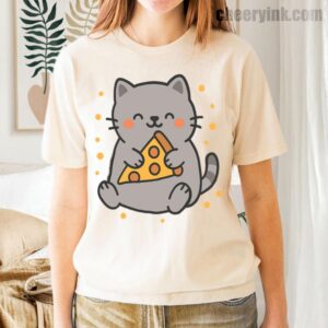 Tshirt Cute Cat Pizza 35 T