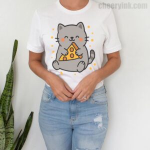 Tshirt Cute Cat Pizza 4 T