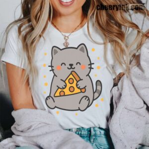 Tshirt Cute Cat Pizza 42 T