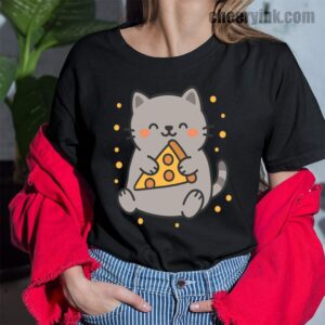 Cute Cat Pizza T-Shirt