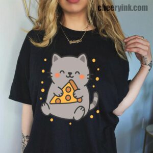 Tshirt Cute Cat Pizza 45 T
