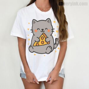 Tshirt Cute Cat Pizza 6 T