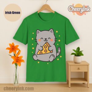 Tshirt Cute Cat Pizza Irish