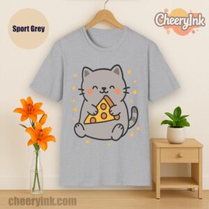 Tshirt Cute Cat Pizza Sport