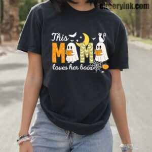 Tshirt Happy Halloween Mama Boo 10 T