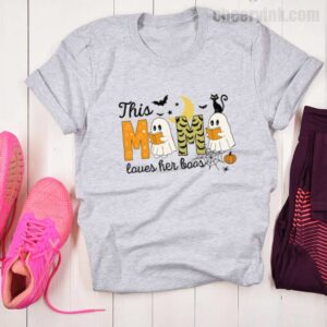 Tshirt Happy Halloween Mama Boo 19 T