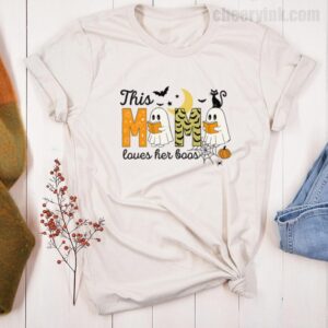 Tshirt Happy Halloween Mama Boo 21 T