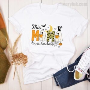 Tshirt Happy Halloween Mama Boo 25 T