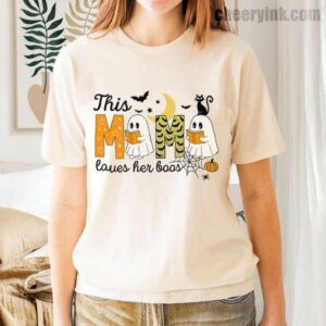 Tshirt Happy Halloween Mama Boo 35 T