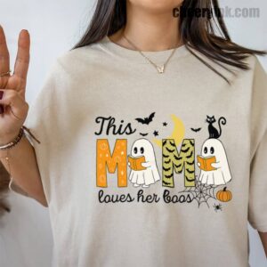 Tshirt Happy Halloween Mama Boo 39 T