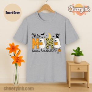 Tshirt Happy Halloween Mama Boo Sport