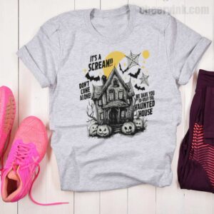 Tshirt Happy Halloween Scream House 19 T