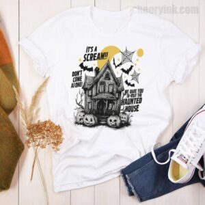 Tshirt Happy Halloween Scream House 25 T