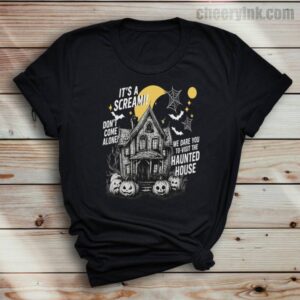 Tshirt Happy Halloween Scream House 37 T