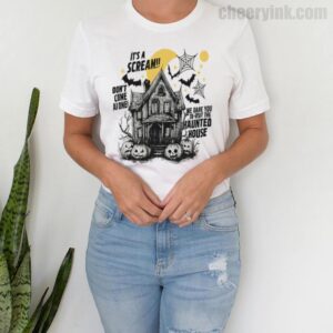 Tshirt Happy Halloween Scream House 4 T
