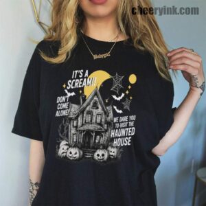 Tshirt Happy Halloween Scream House 45 T