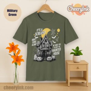 Tshirt Happy Halloween Scream House Military