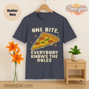Tshirt One Bite Pizza Heather