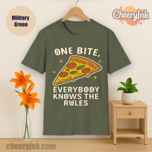 Tshirt One Bite Pizza Military