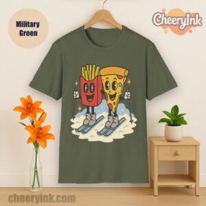 Tshirt Pizza French Fry Military