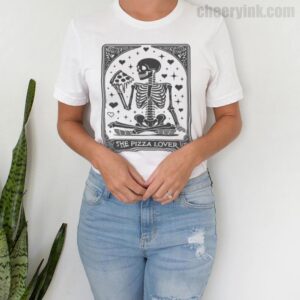 Tshirt Skeleton Pizza Lover 4 T