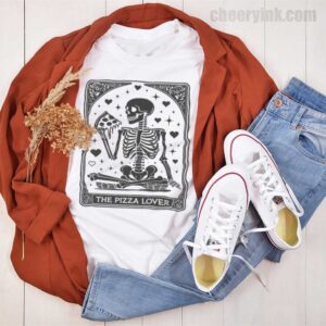Tshirt Skeleton Pizza Lover 44 T