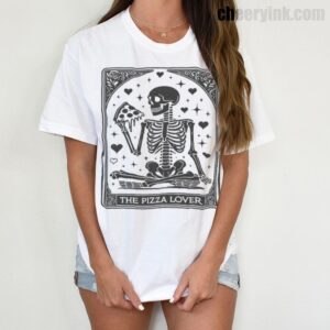 Tshirt Skeleton Pizza Lover 6 T