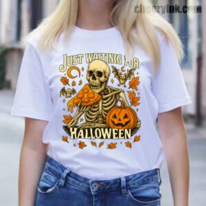 Tshirt Skeleton Pizza Lover Halloween 13 T