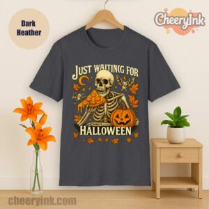 Tshirt Skeleton Pizza Lover Halloween Dark