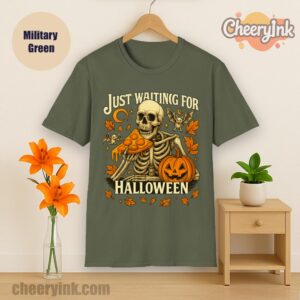 Tshirt Skeleton Pizza Lover Halloween Military