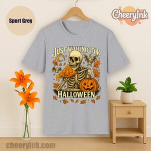 Tshirt Skeleton Pizza Lover Halloween Sport