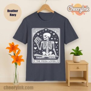 Tshirt Skeleton Pizza Lover Heather