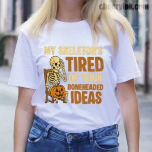 Tshirt Skeleton S Tired 13 T