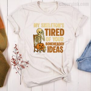 Tshirt Skeleton S Tired 21 T