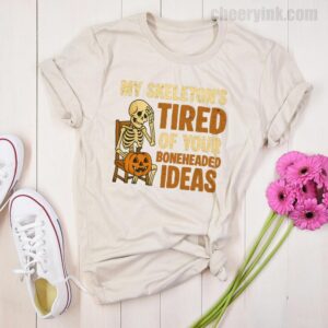 Tshirt Skeleton S Tired 22 T