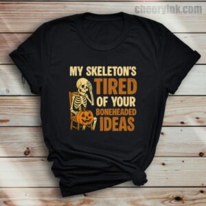Tshirt Skeleton S Tired 37 T